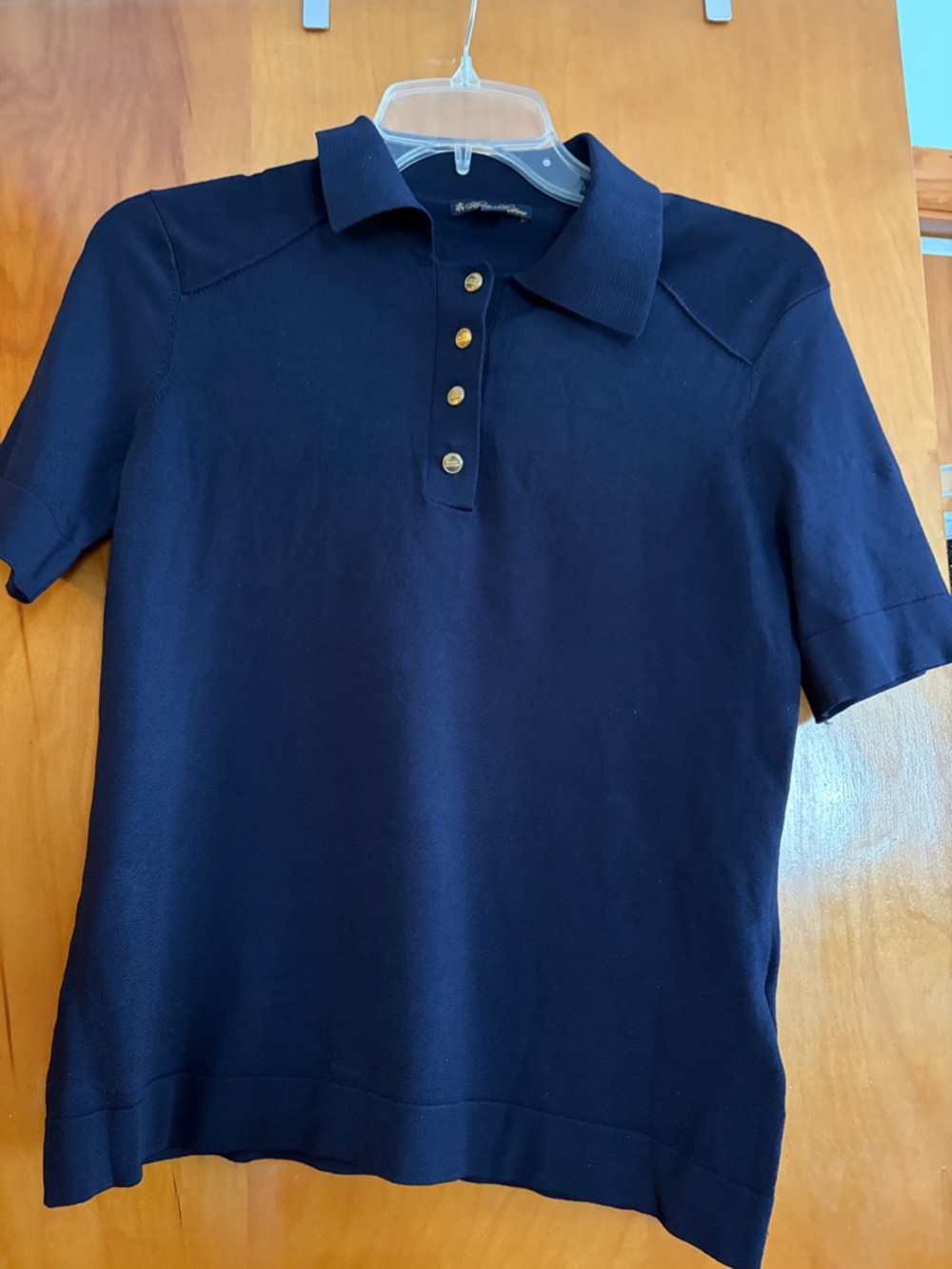 Brooks Brothers Navy Polo with Gold Buttons